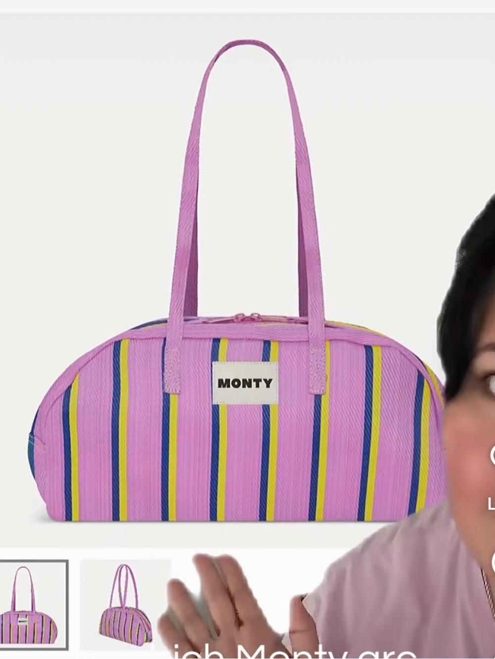 Monty Arc Recycled Nylon Bag- Taffy & Solar